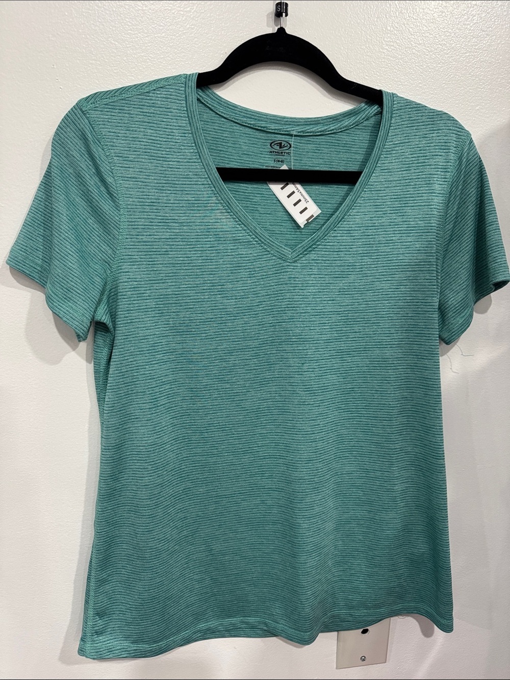 V-Neck Short Sleeve Top in Teal